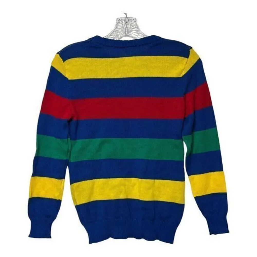Disney 100 NWT Retro Reimagined Mickey Mouse Colorful Striped Sweater‎ Youth M